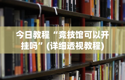 今日教程“竞技馆可以开挂吗”(详细透视教程)