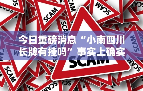 今日重磅消息“小南四川长牌有挂吗”事实上确实有挂