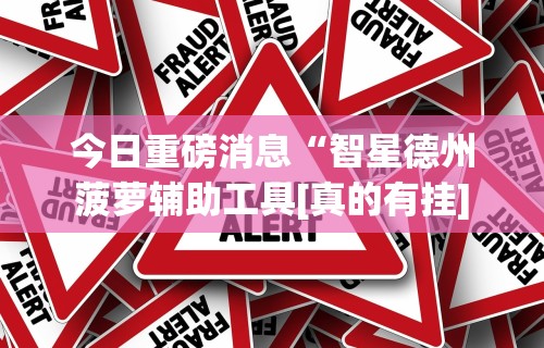 今日重磅消息“智星德州菠萝辅助工具[真的有挂]