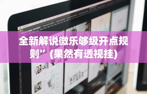 全新解说微乐够级开点规则	”(果然有透视挂)