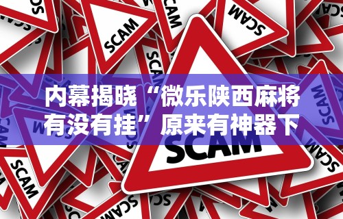 内幕揭晓“微乐陕西麻将有没有挂”原来有神器下载！