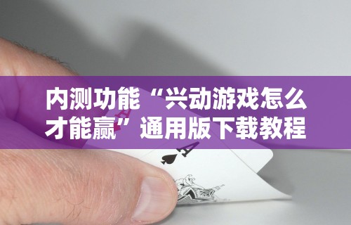 内测功能“兴动游戏怎么才能赢”通用版下载教程