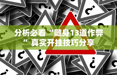 分析必看“随身13道作弊	”真实开挂技巧分享
