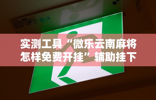 实测工具“微乐云南麻将怎样免费开挂	”辅助挂下载