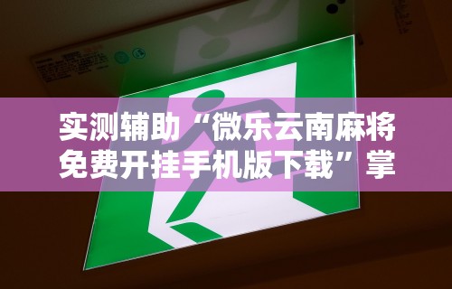 实测辅助“微乐云南麻将免费开挂手机版下载”掌握辅助功能必胜规则