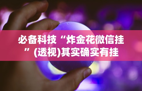 必备科技“炸金花微信挂”(透视)其实确实有挂