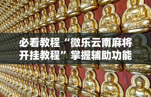 必看教程“微乐云南麻将开挂教程	”掌握辅助功能必胜规则