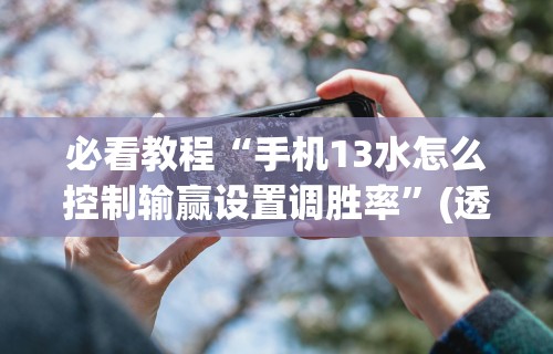 必看教程“手机13水怎么控制输赢设置调胜率	”(透视挂)辅助透视教程