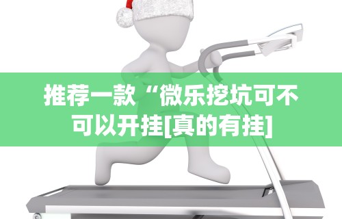 推荐一款“微乐挖坑可不可以开挂[真的有挂]