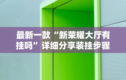 最新一款“新荣耀大厅有挂吗	”详细分享装挂步骤