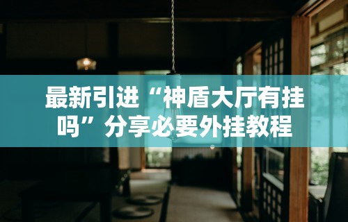 最新引进“神盾大厅有挂吗”分享必要外挂教程