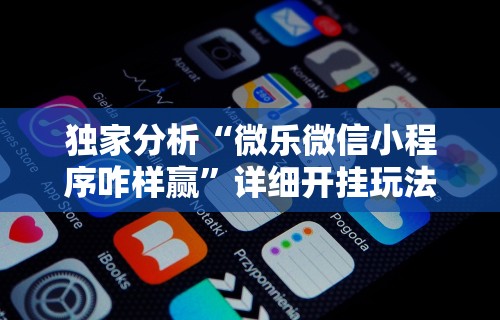 独家分析“微乐微信小程序咋样赢”详细开挂玩法