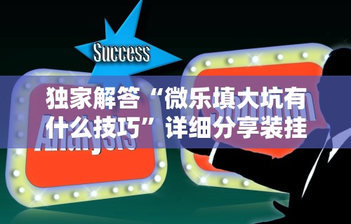 独家解答“微乐填大坑有什么技巧	”详细分享装挂步骤