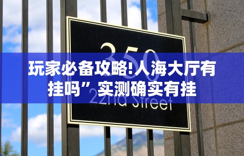玩家必备攻略!人海大厅有挂吗	”实测确实有挂