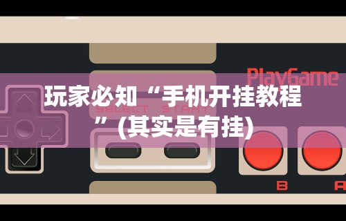 玩家必知“手机开挂教程	”(其实是有挂)