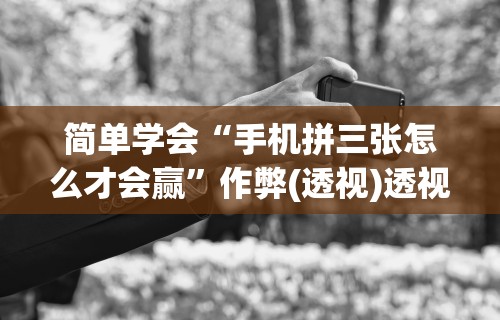 简单学会“手机拼三张怎么才会赢”作弊(透视)透视辅助