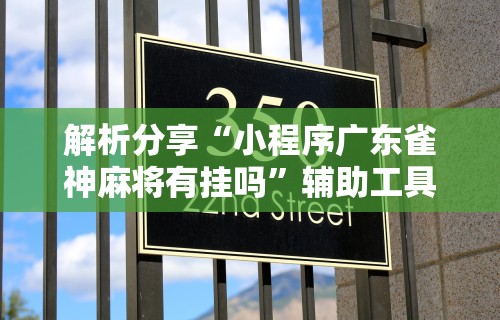 解析分享“小程序广东雀神麻将有挂吗	”辅助工具插件,揭秘技巧开挂