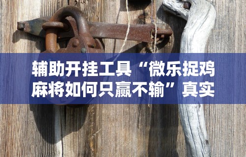 科技通报“中至江西麻将有没有挂,天天输”详细开挂玩法