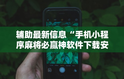 辅助最新信息“手机小程序麻将必赢神软件下载安装”原来有神器下载!