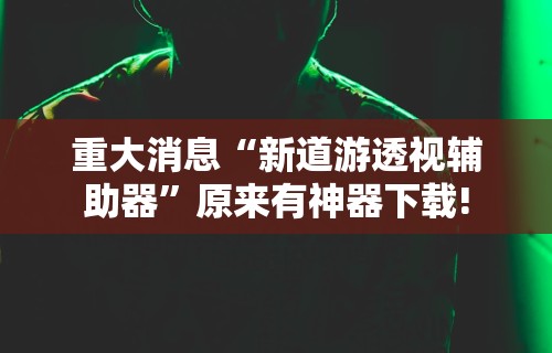 重大消息“新道游透视辅助器”原来有神器下载!