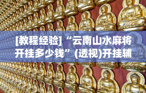 [教程经验]“云南山水麻将开挂多少钱	”(透视)开挂辅助脚本+详细开挂安装教程