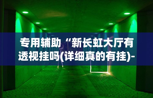 专用辅助“新长虹大厅有透视挂吗(详细真的有挂)-知乎