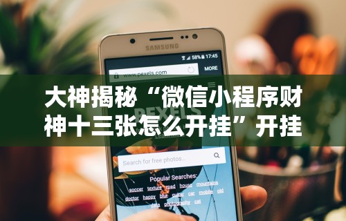 大神揭秘“微信小程序财神十三张怎么开挂”开挂详细教程