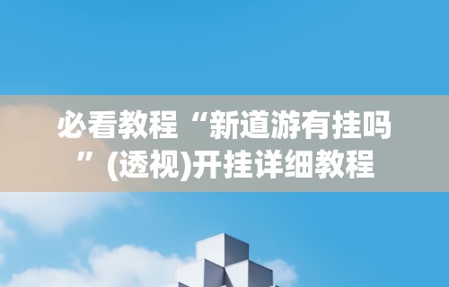 必看教程“新道游有挂吗	”(透视)开挂详细教程