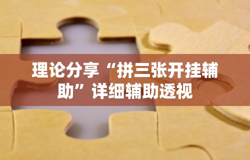 【出现一款新型】“为什么我在手机上玩十三水一直输	”附开挂脚本