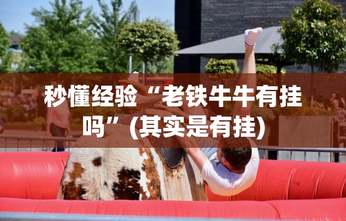 秒懂经验“老铁牛牛有挂吗”(其实是有挂)