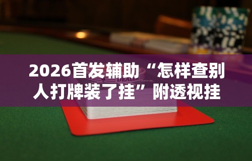 2026首发辅助“怎样查别人打牌装了挂	”附透视挂详细教程