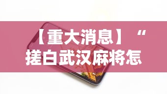 【重大消息】“搓白武汉麻将怎么开挂”科技辅助神器手机