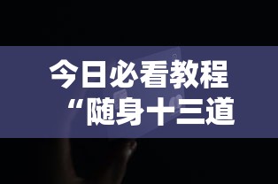 今日必看教程“随身十三道可以开挂吗？”辅助工具插件,揭秘技巧开挂