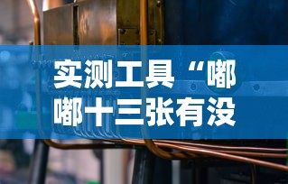 实测工具“嘟嘟十三张有没有挂”掌握辅助功能必胜规则