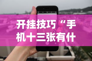开挂技巧“手机十三张有什么规律”开挂(透视)辅助教程